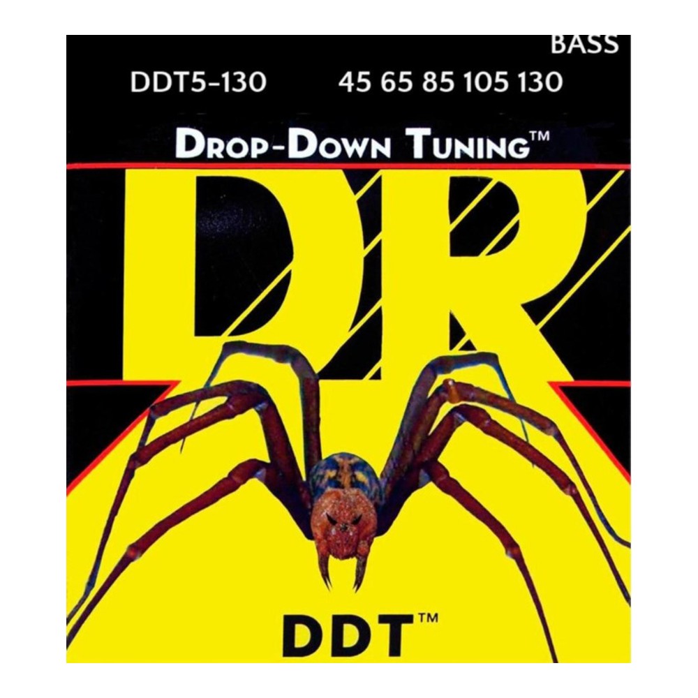DR Strings DDT5-130 Drop-Down Tuning Bass Strings, Medium 45-130