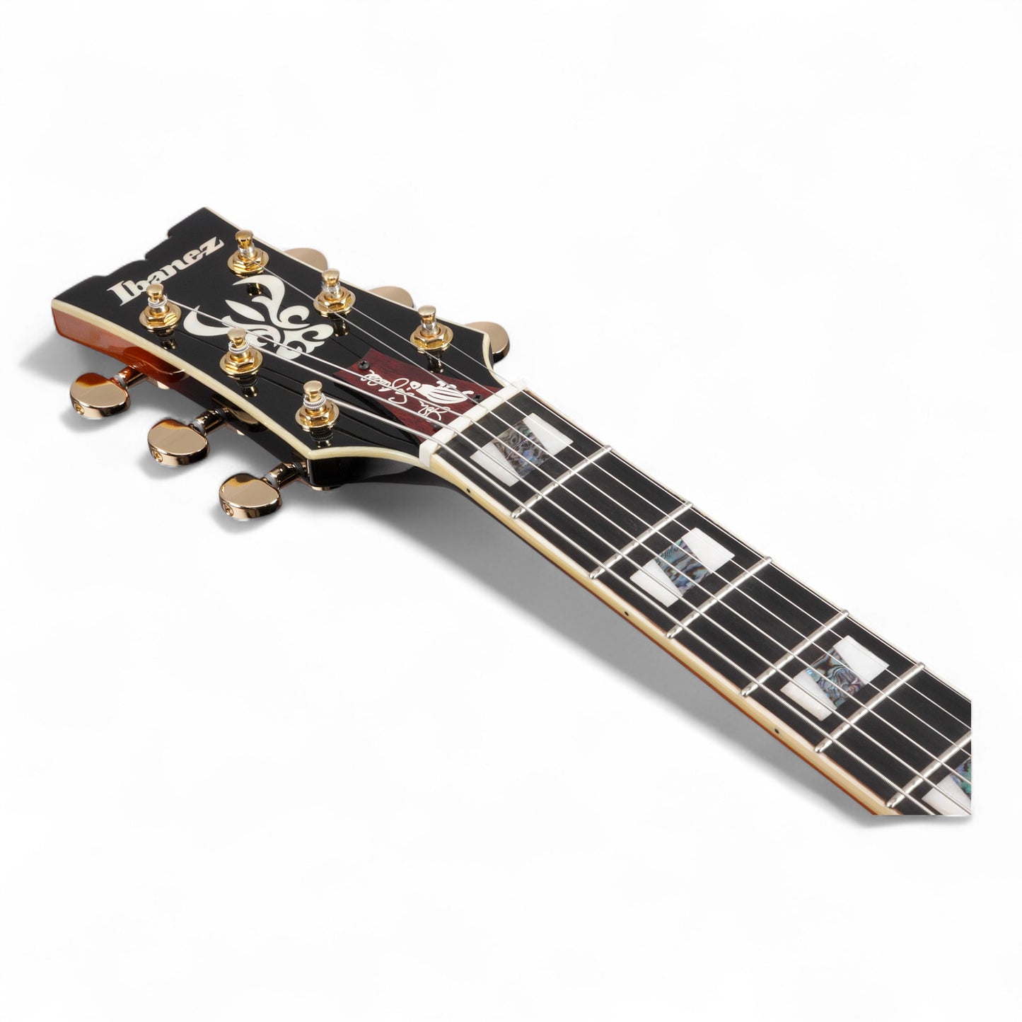 Ibanez JSM10 John Scofield Signature Semi-Hollowbody Guitar with Hardshell Case, Vintage Yellow Sunburst