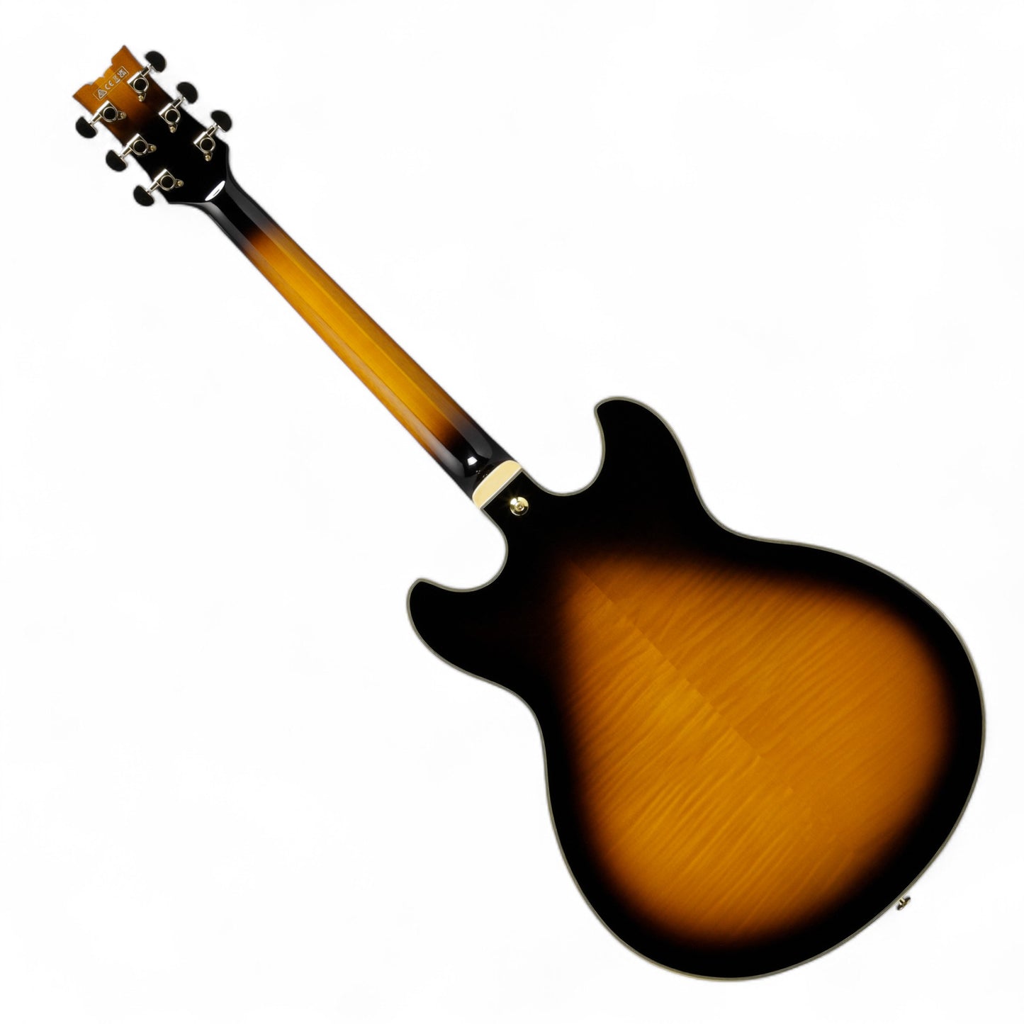 Ibanez JSM10 John Scofield Signature Semi-Hollowbody Guitar with Hardshell Case, Vintage Yellow Sunburst