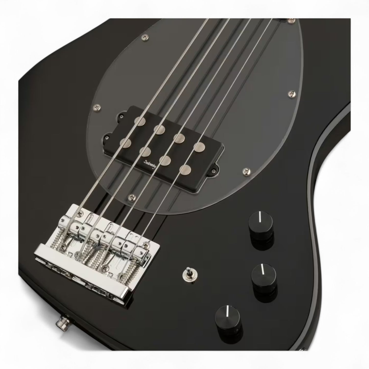 Sadowsky MetroExpress 21-Fret Vintage M Bass, Roasted Maple Fingerboard, 4-String - Solid Black High Polish