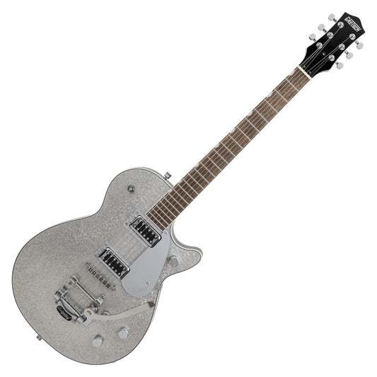 Gretsch G5230T Electromatic Sparkle Jet FT Electric Guitar w/Bigsby, Laurel Fingerboard, Silver Sparkle