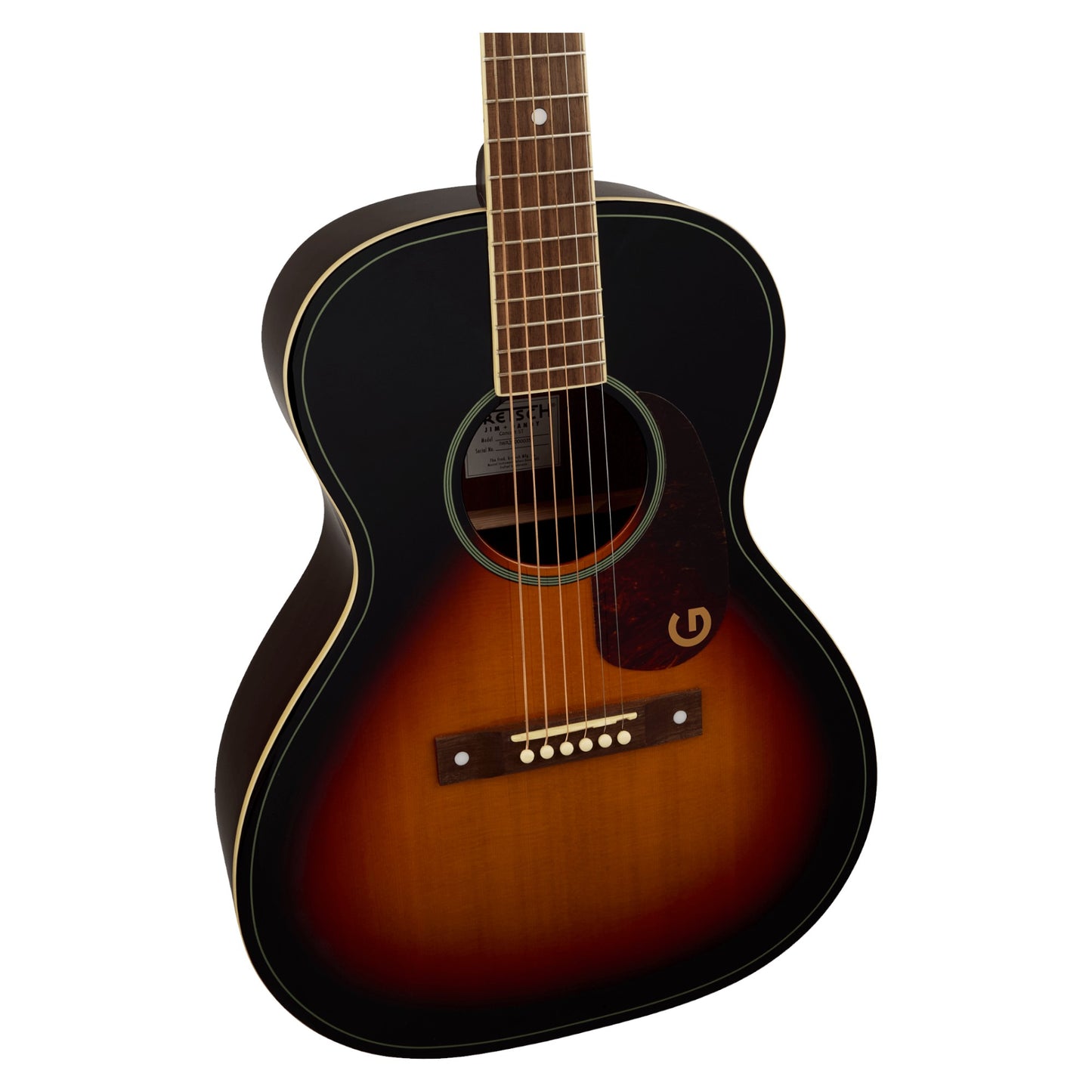 Gretsch Jim Dandy Concert LTD Solid Top Acoustic Guitar, Walnut Fingerboard, Heritage Burst