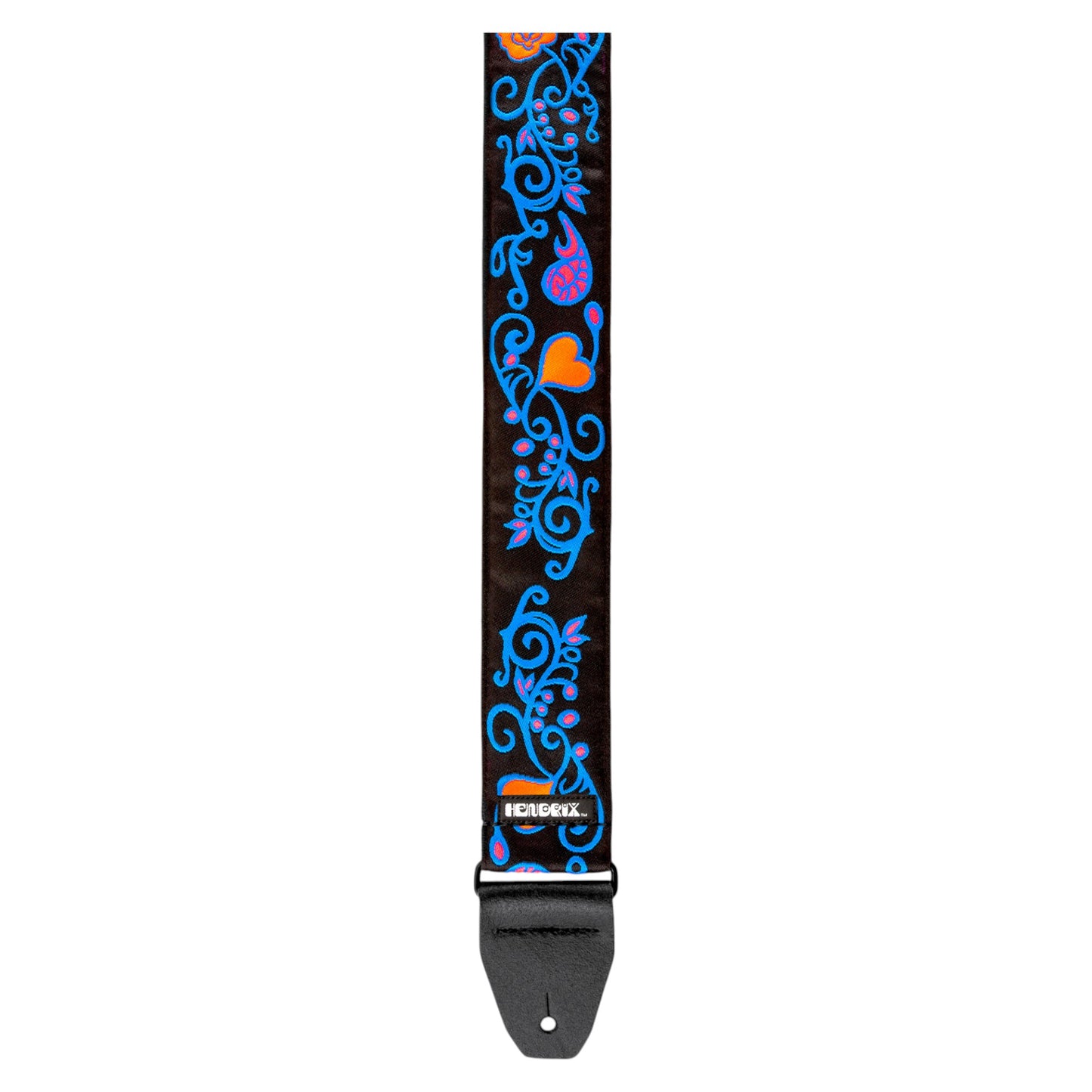 Dunlop JH24 Jimi Hendrix Blacklight Strap, Monterey Blue