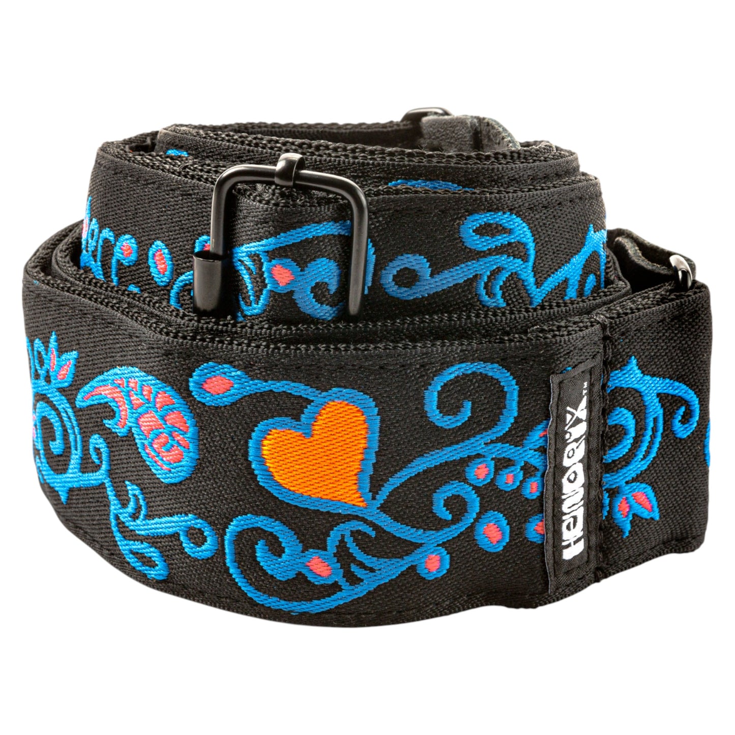 Dunlop JH24 Jimi Hendrix Blacklight Strap, Monterey Blue