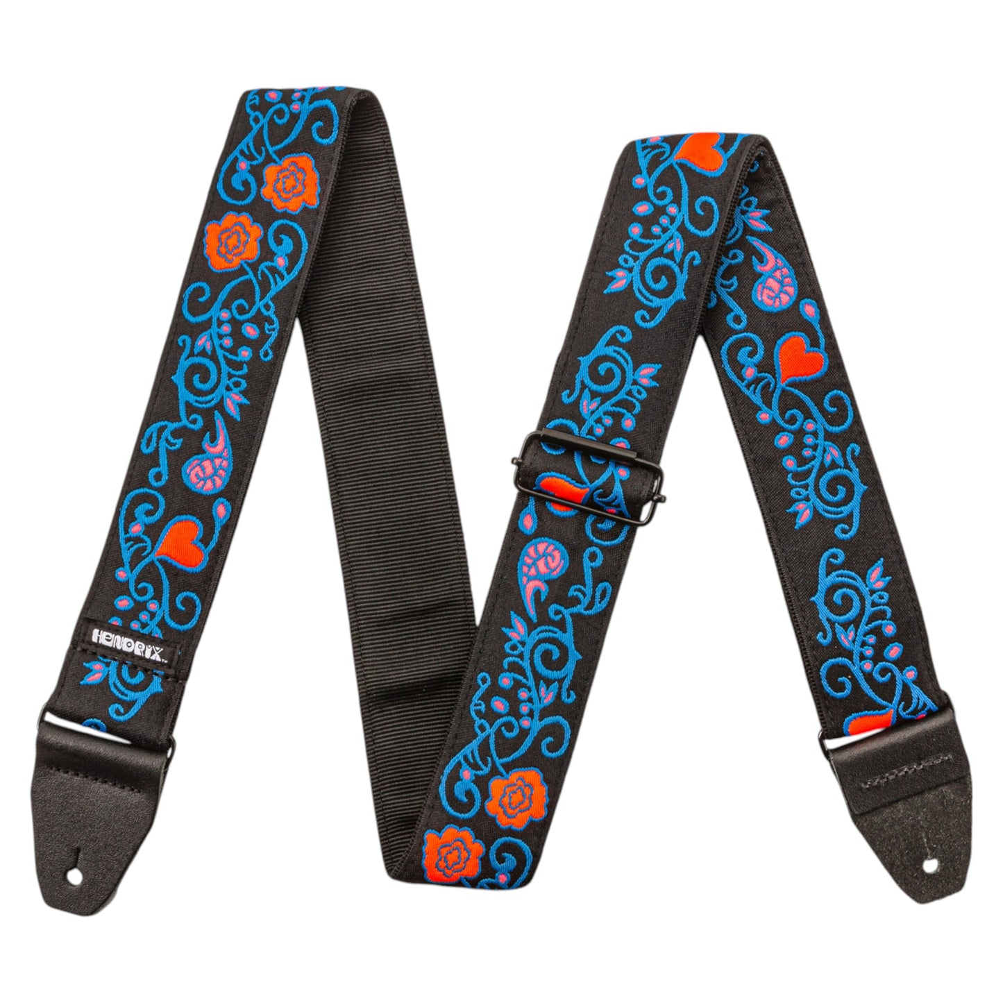 Dunlop JH24 Jimi Hendrix Blacklight Strap, Monterey Blue