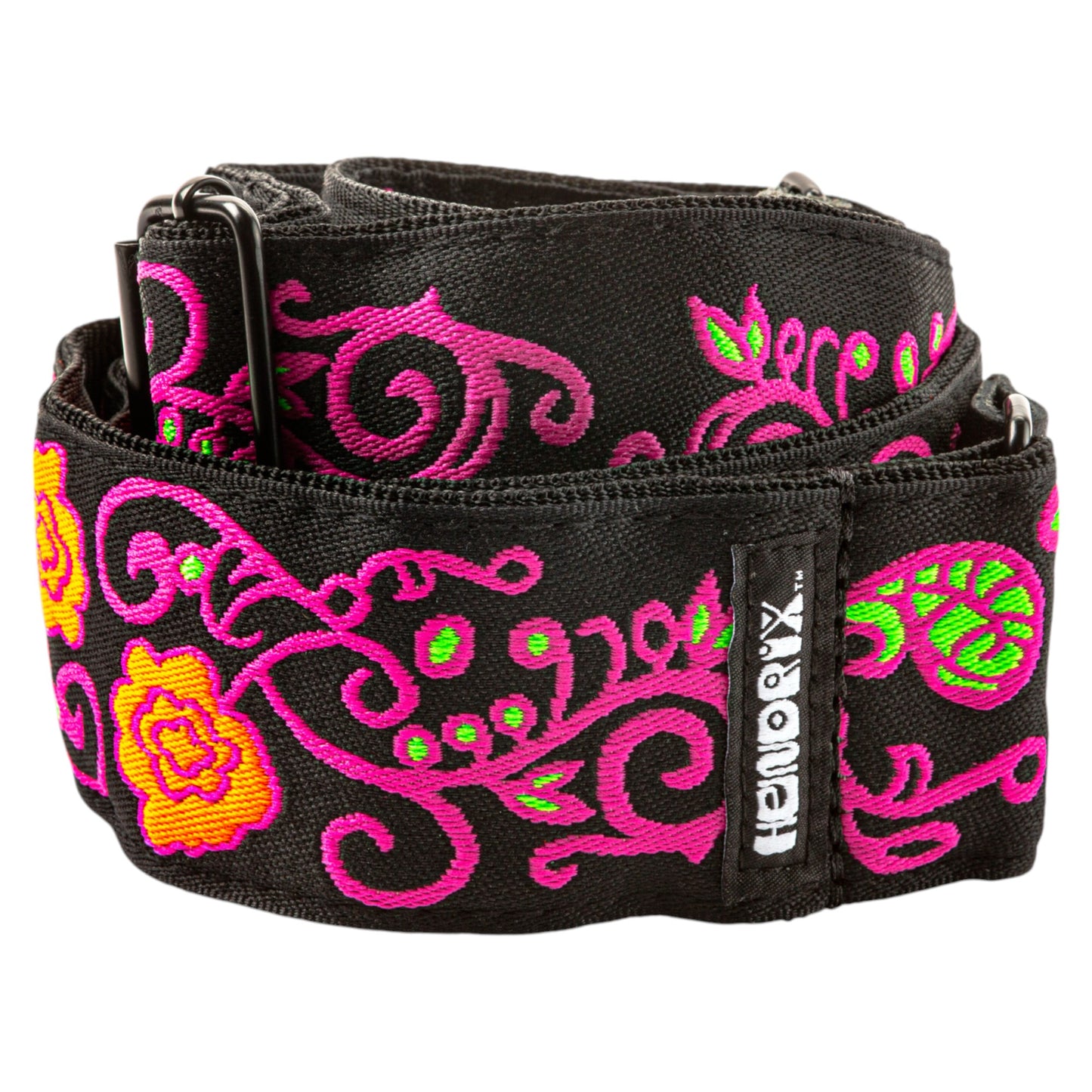 Dunlop JH22 Jimi Hendrix Blacklight Strap, Monterey Pink