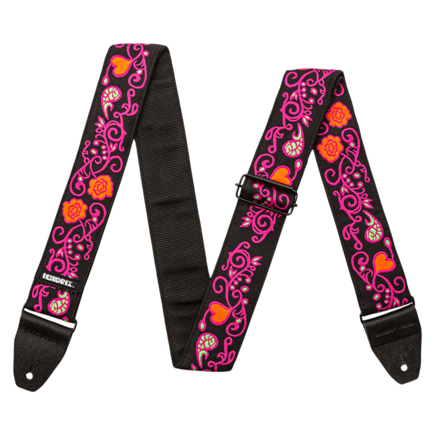 Dunlop JH22 Jimi Hendrix Blacklight Strap, Monterey Pink