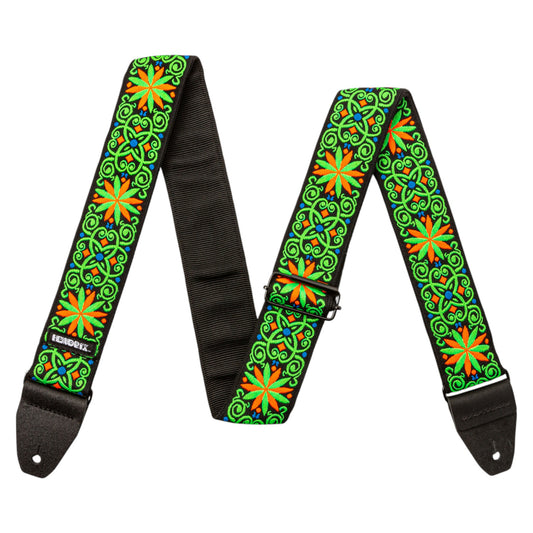 Dunlop JH26 Jimi Hendrix Blacklight Strap, Fillmore Green