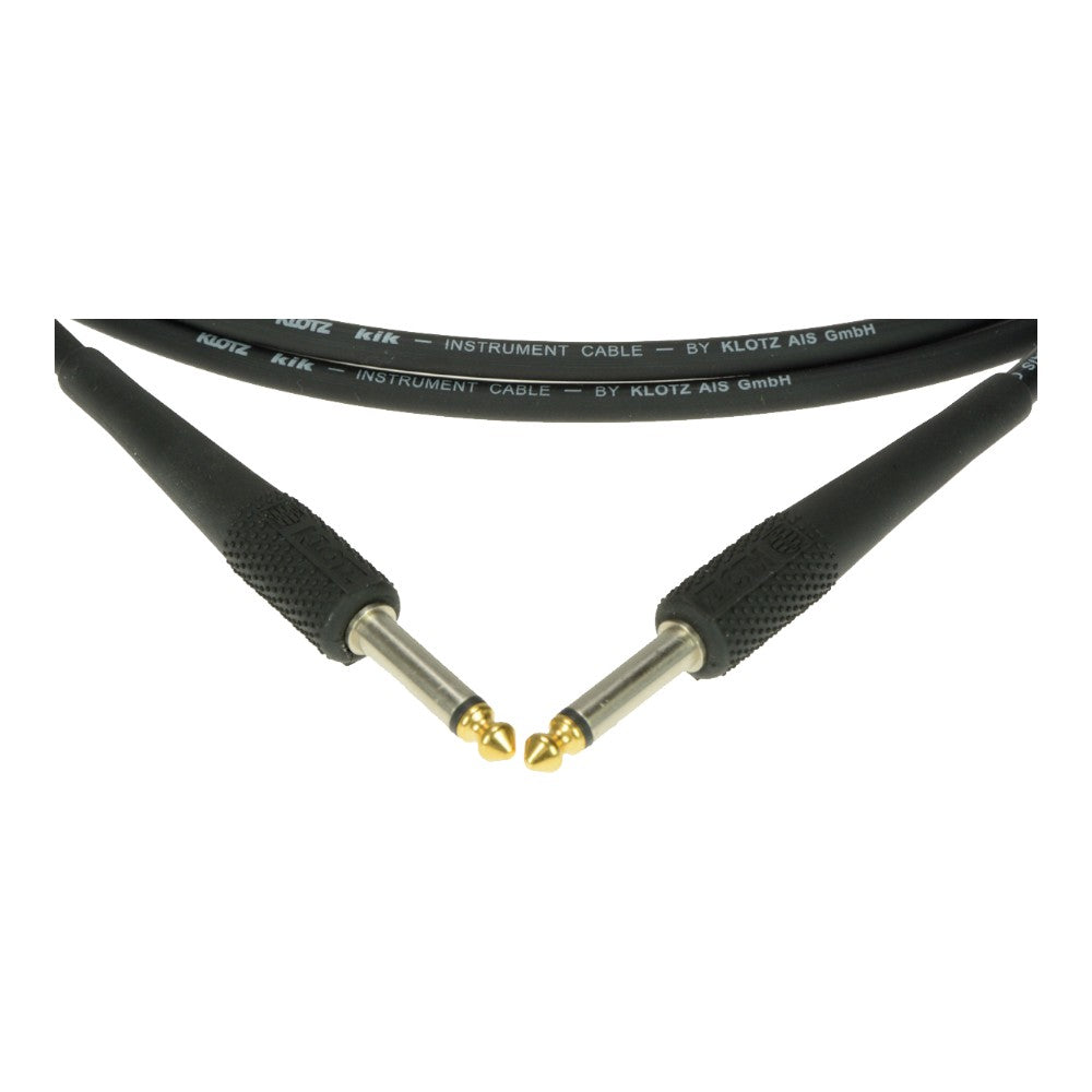 Klotz KIKKG3.0PPSW KIK Instrument Cable Durable Studio-Ready Sound Gold Contacts 3.0m 10FT, Black, ST-ST