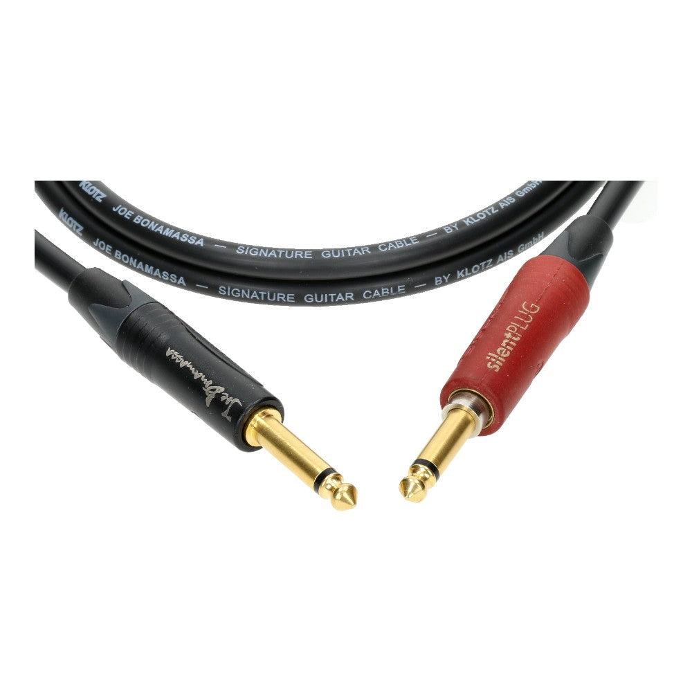 Klotz JBNPSP030 Joe Bonamassa Signature Guitar Cable Ultra Low-Capacitance Neutrik Silent Plug 3.0m 10FT, Black, ST-ST