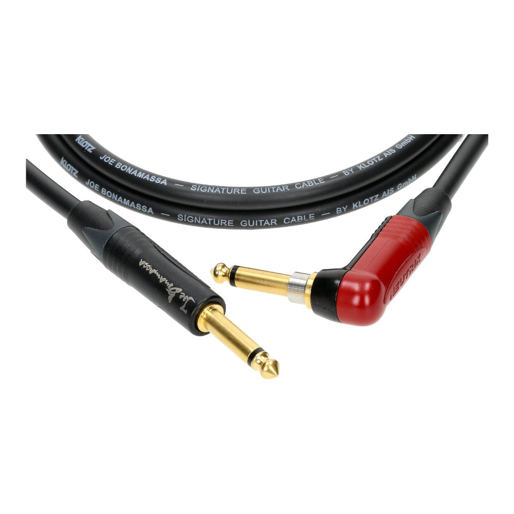 Klotz JBNRSP030 Joe Bonamassa Signature Guitar Cable Ultra Low-Capacitance Neutrik Silent Plug 3.0m 10FT, Black, ST-RA