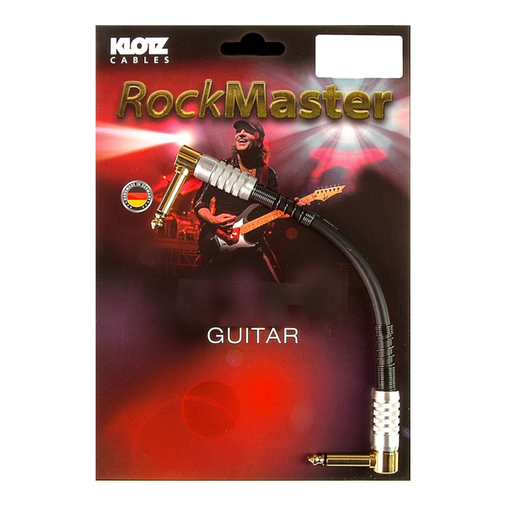 Klotz MJPC30 RockMaster Signature Series M Jabbs Low-Capacitance Pedal Patch Cable, 30cm 1FT, RA-RA