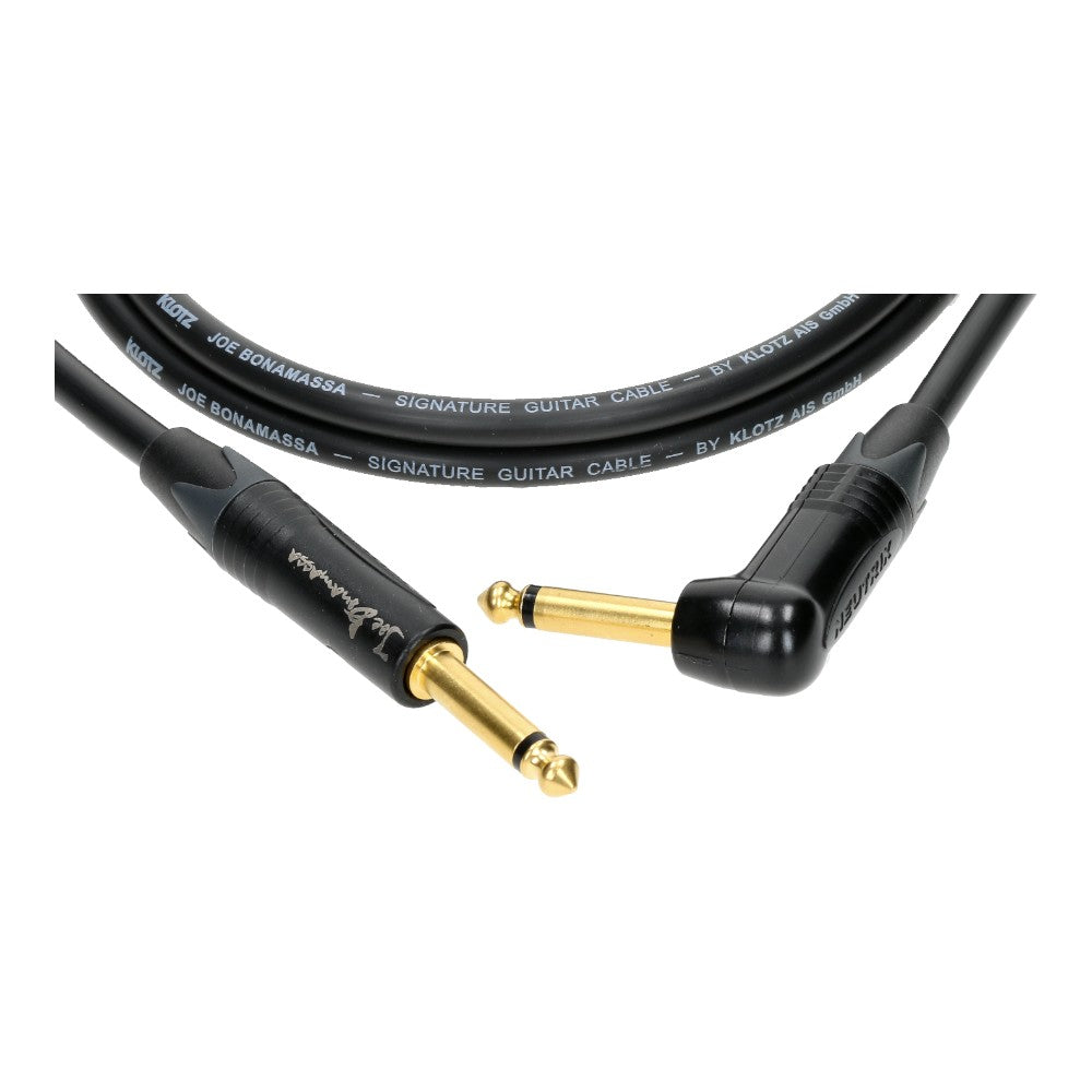 Klotz JBNPR060 Joe Bonamassa Signature Guitar Cable Ultra Low-Capacitance Neutrik 6.0m 20FT, Black, ST-RA