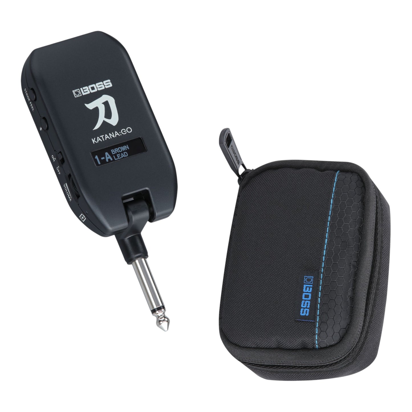 BOSS KTN-GO2 Katana:Go Mini Headphone Guitar Amp with Pouch Bundle