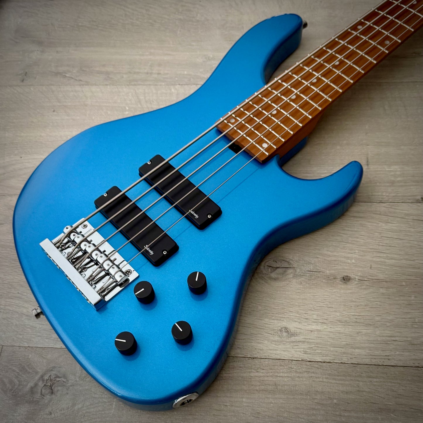 Sadowsky MetroExpress 24-Fret Modern Bass, Roasted Maple Fingerboard, 5-String - Solid Ocean Blue Metallic High Polish (2025), SMX24MS5 J2M OKU FR