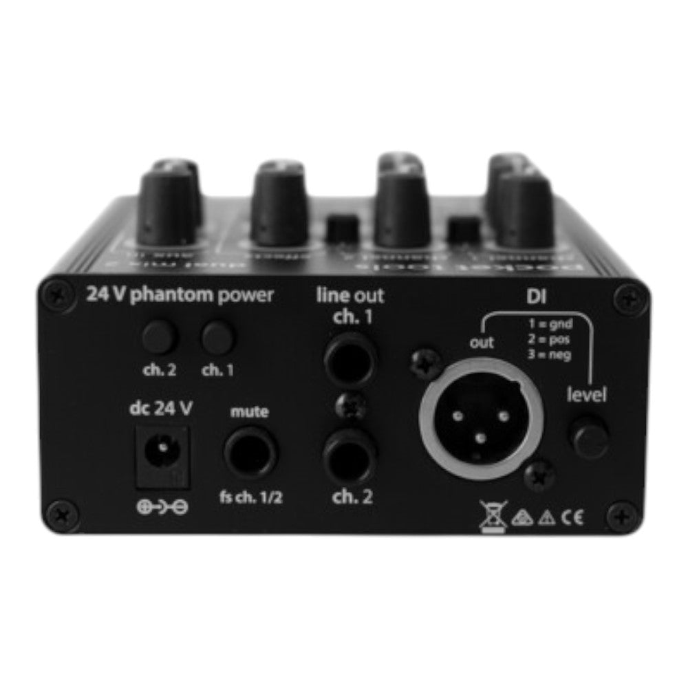 AER DUAL-MIX-2 2 Channel Preamp/Mixer with 24V, HPF and DI