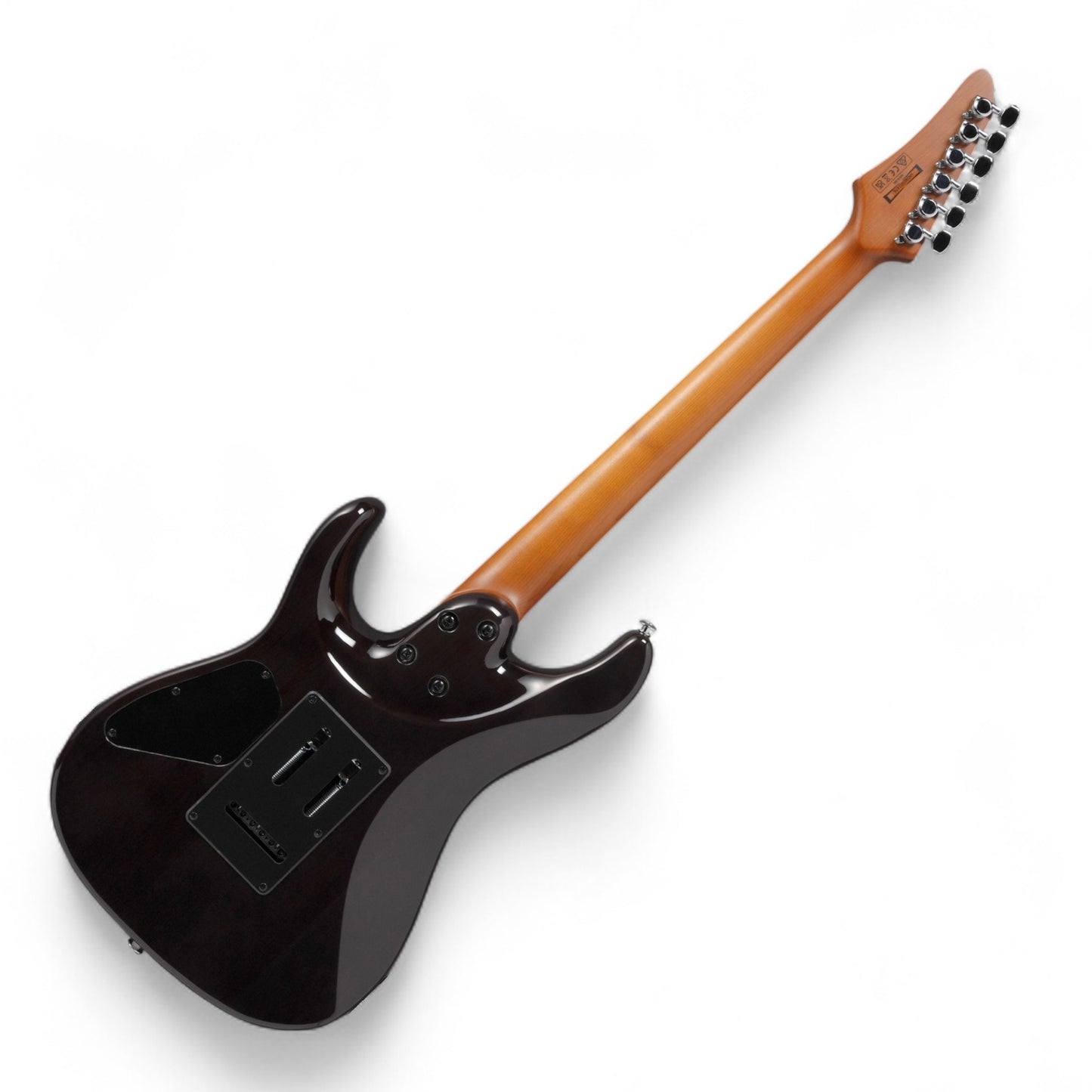 Ibanez AZ24S1F Electric Guitar with Roasted Maple Neck and Jatoba Fretboard, Transparent Black Burst