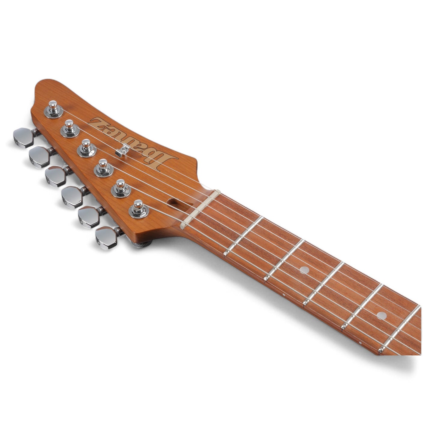Ibanez AZ24S1F Electric Guitar with Roasted Maple Neck and Jatoba Fretboard, Transparent Black Burst
