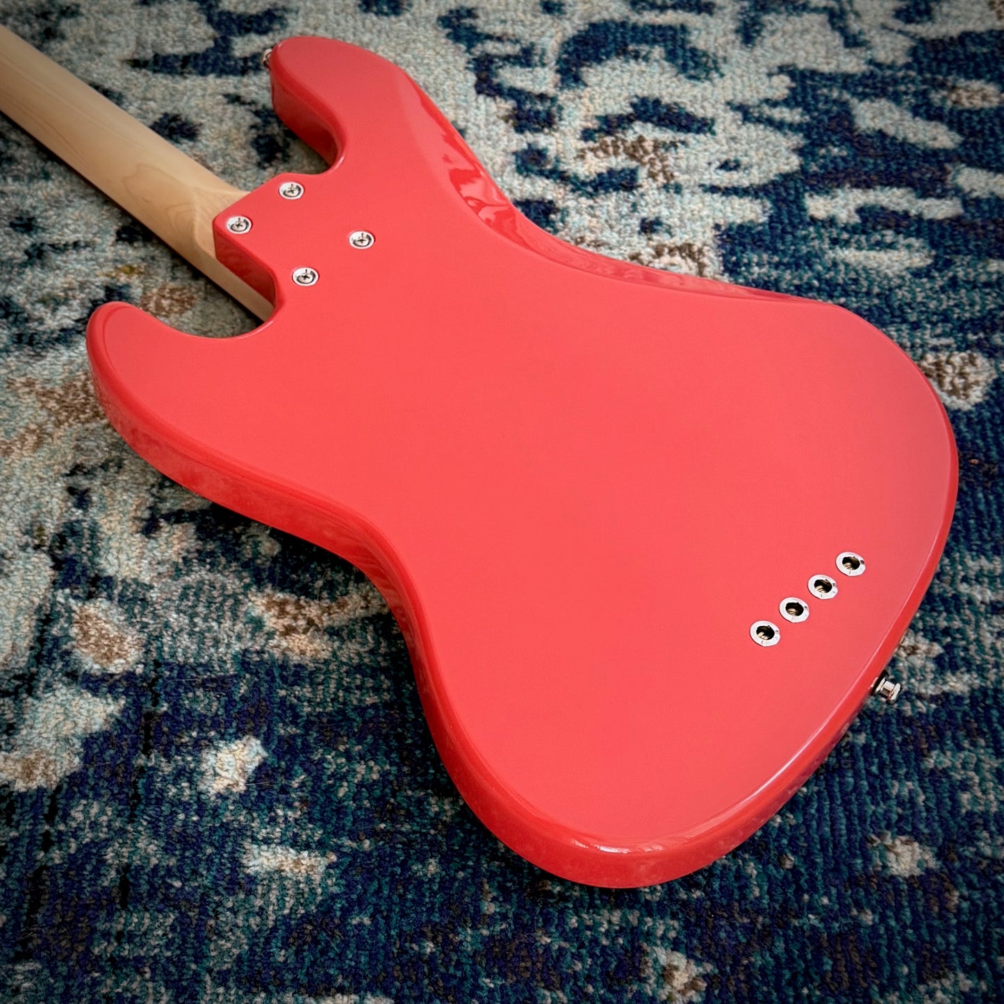 Lakland Classic Series 44-60, USA-Made Passive J Bass Guitar, Fiesta Red, Rosewood, with Gig Bag