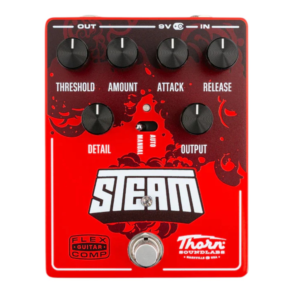 Thorn Soundlabs Steam Flexible Compressor Guitar Pedal with Auto Mode and Detail Upper Frequency Restoration