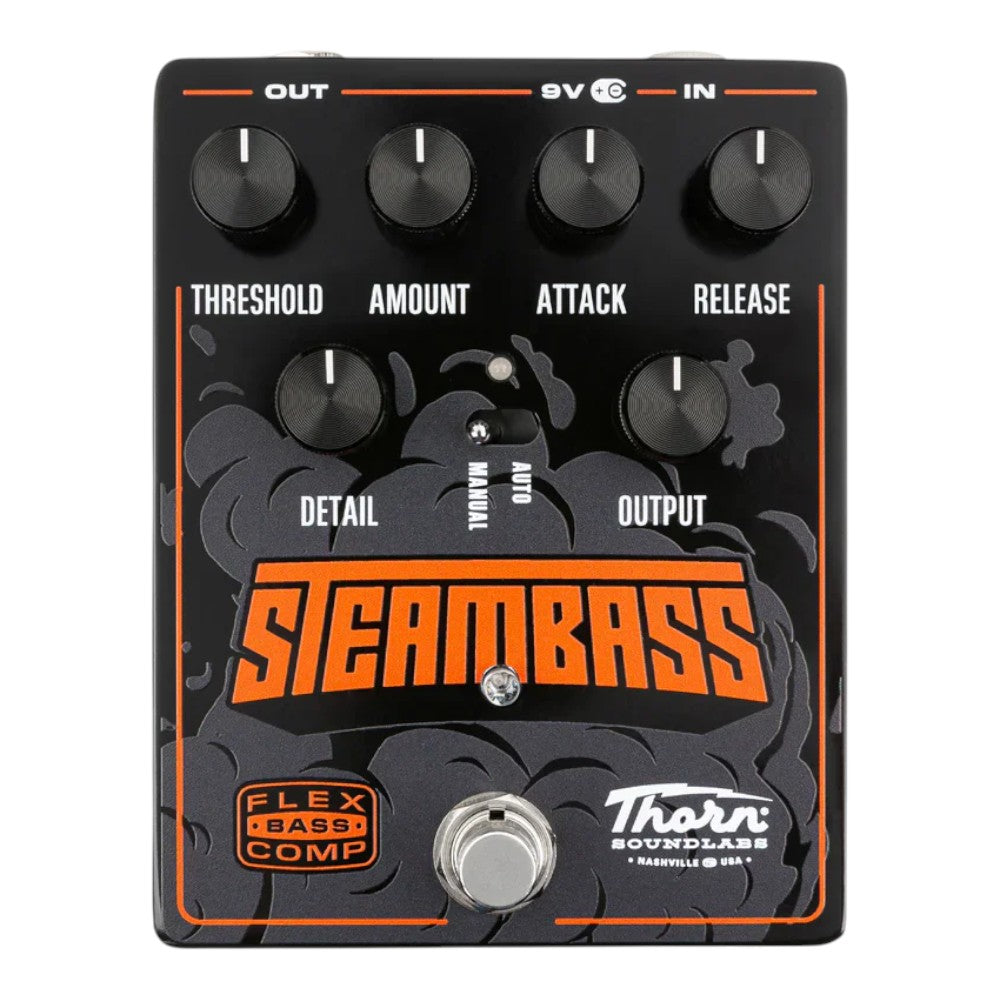Thorn Soundlabs Steambass Flexible Bass Compressor Pedal with Auto Mode and Detail Upper Frequency Restoration