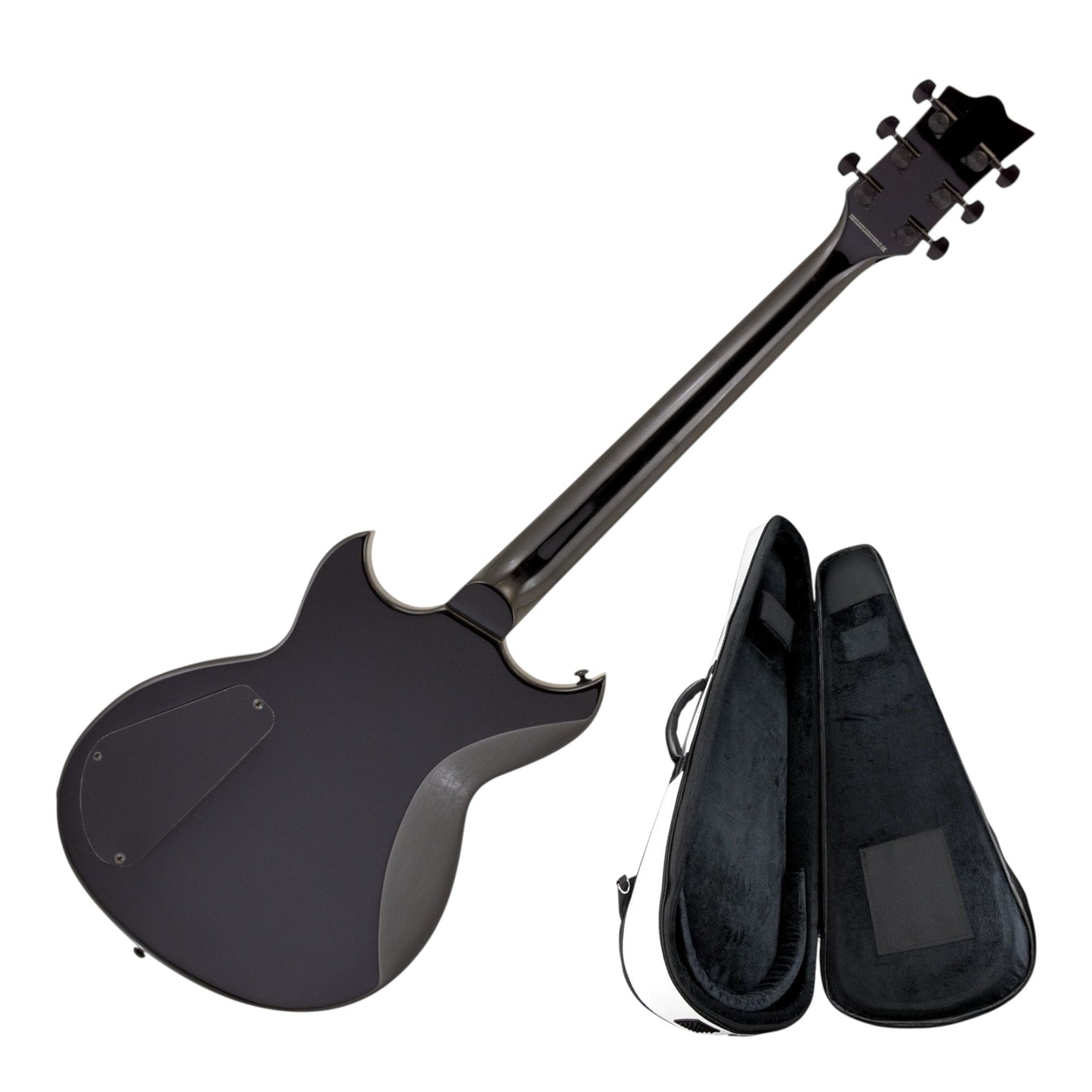 Reverend Sensei RA Electric Guitar, Blackout with Reverend Soft Case