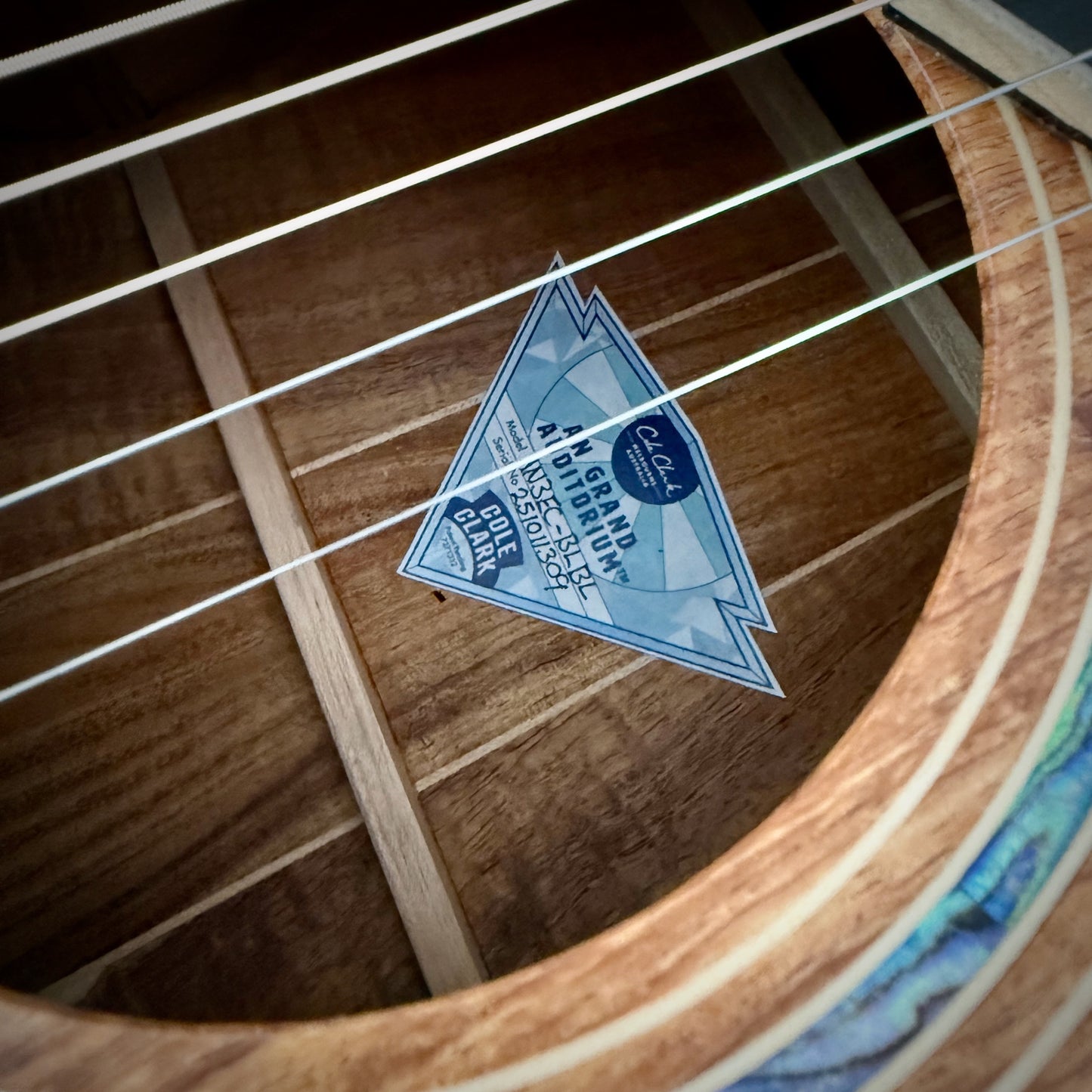 Cole Clark AN3EC-BLBLE Angel Cutaway all AAA Australian Blackwood with Ebony Fretboard and Waist Inlays