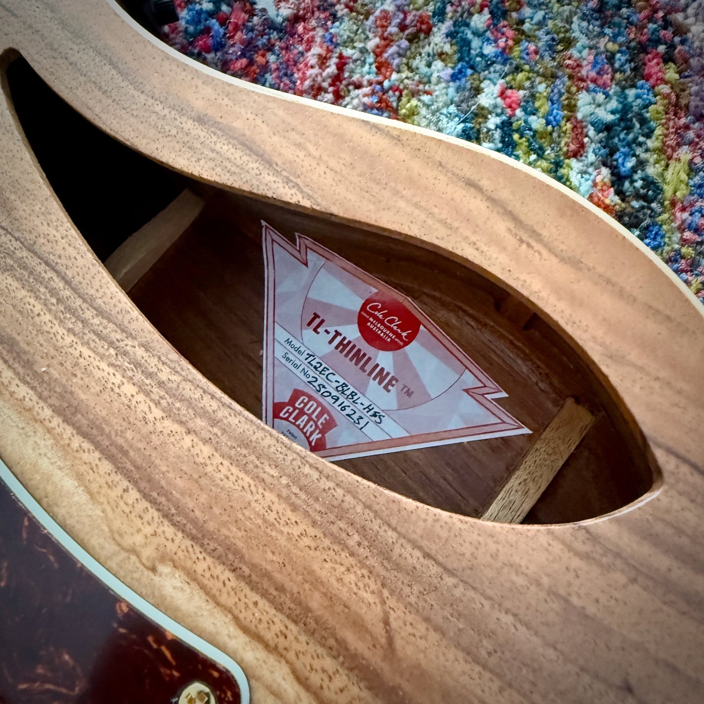 Cole Clark TL2EC True Hybrid Thinline All AA Australian Blackwood HSS (CCTL2EC-BLBL-AE-HSS)