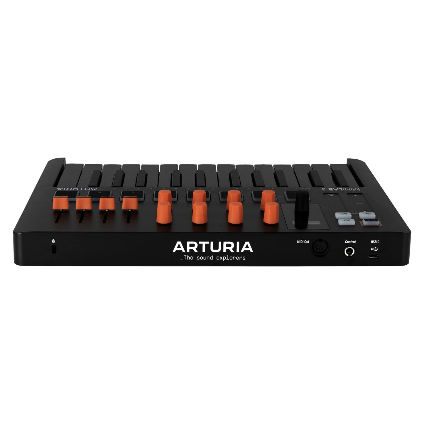 Arturia MiniLab 3 - Universal MIDI Controller for Music Production, with All-in-One Software Package - 25 Keys, 8 Multi-Color Pads - Orange Edition