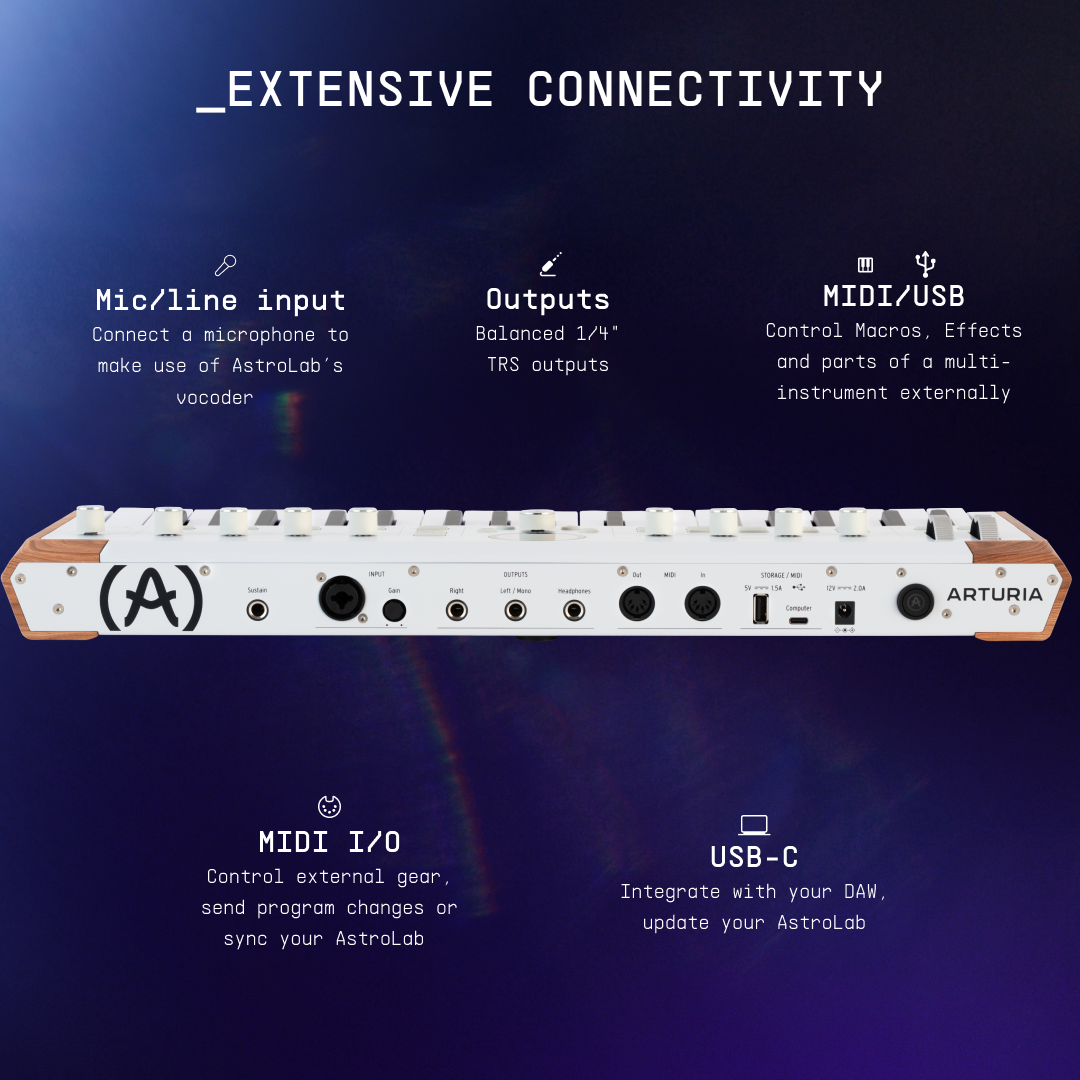 Arturia Astrolab Avant-Garde Stage Keyboard 37-Key Edition, White