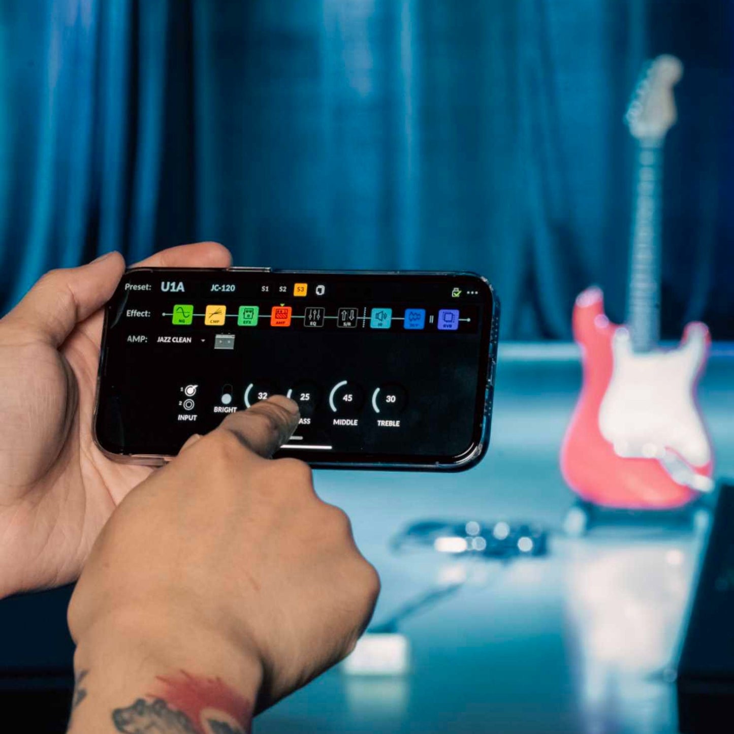 NUX NMA-3AAP Amp Academy Stomp Multi-Effects Amp Modeler Profiler and USB Interface