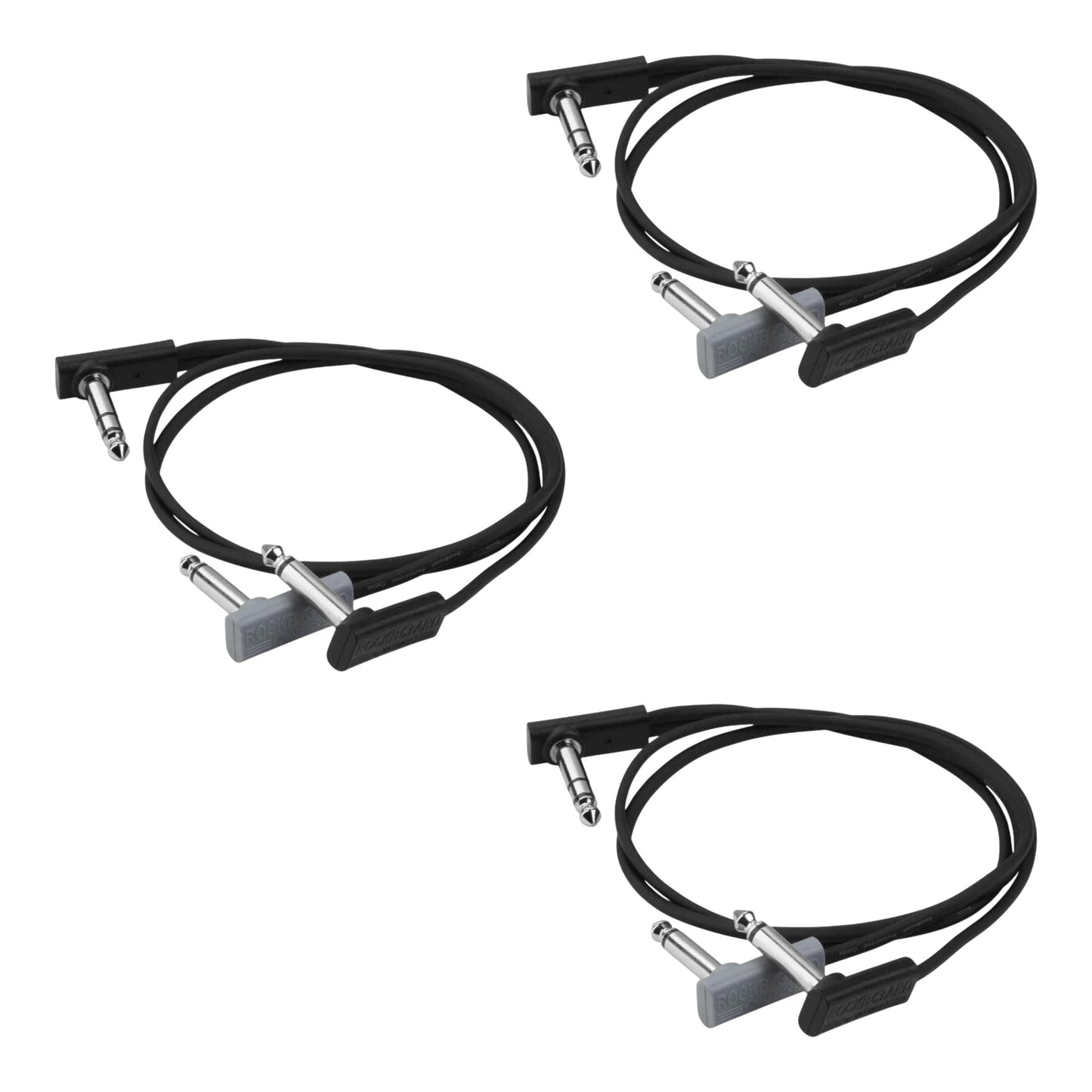 RockBoard Flat Patch Y Splitter Cable - 50 cm / 19 11/16" (TRS to 2x TS) 3-PACK