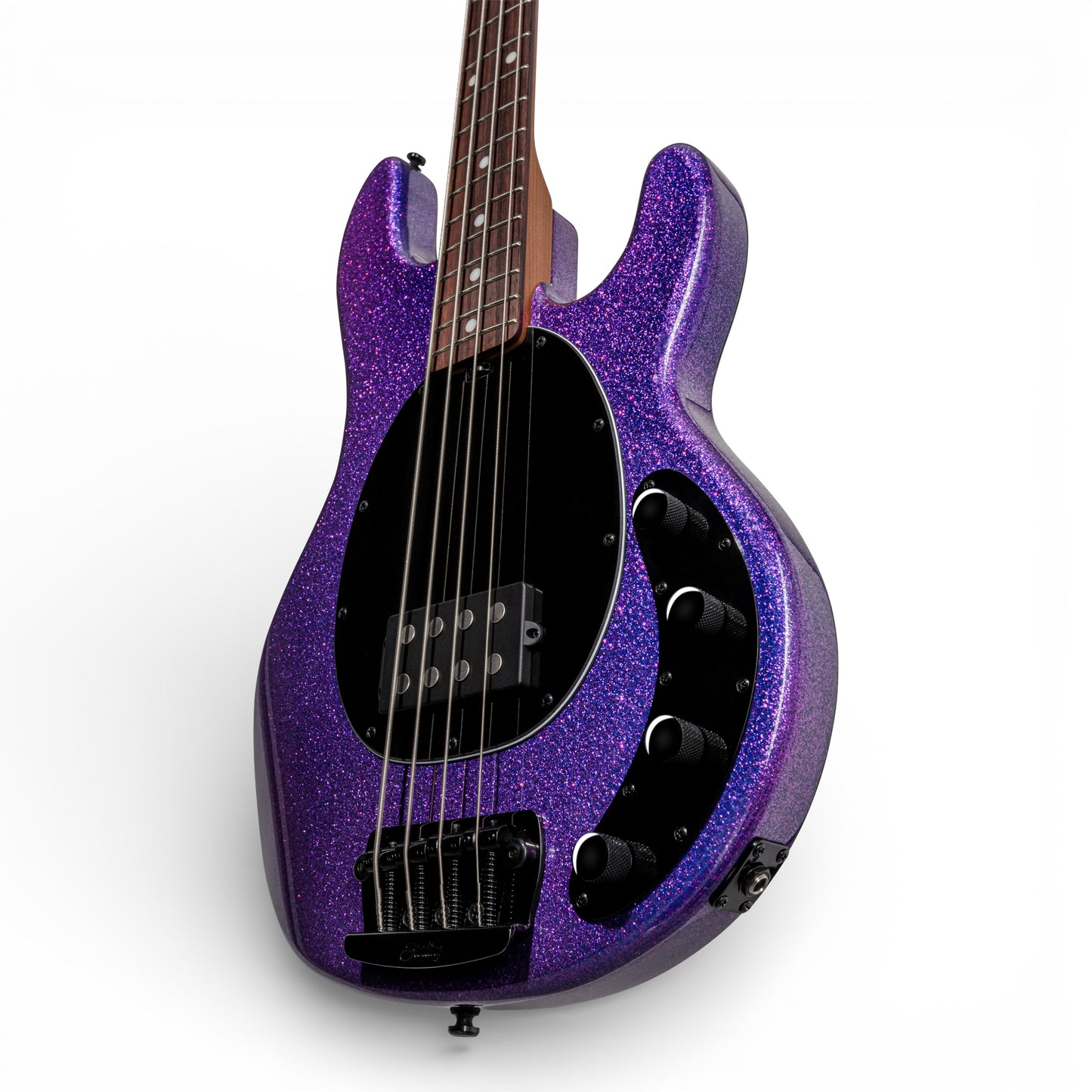 Sterling by Music Man SBMM ST-RAY34-PSK-R2 RAY34 Stingray 4-String Bass, Purple Sparkle
