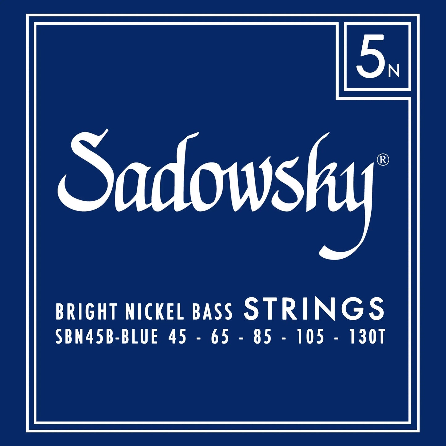 Sadowsky SAC STR SBN 45B Blue Label Nickel Taperwound 5-String Bass String 045-130, 34" Scale Length