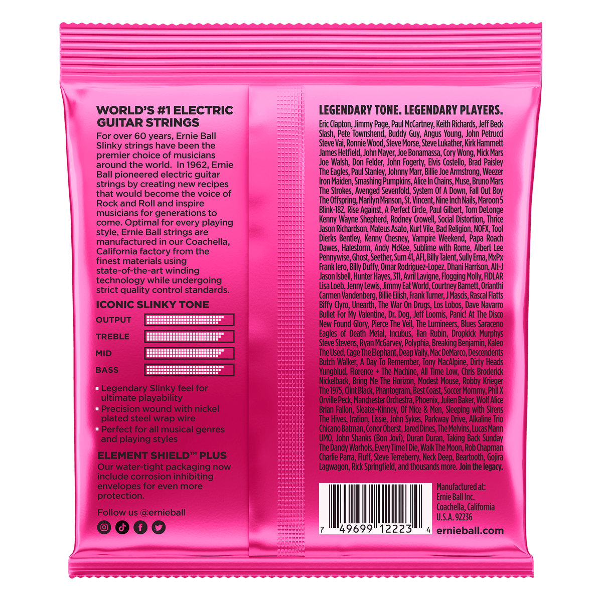 Ernie Ball 2223 Super Slinky Nickel Wound Electric Guitar Strings 9-42