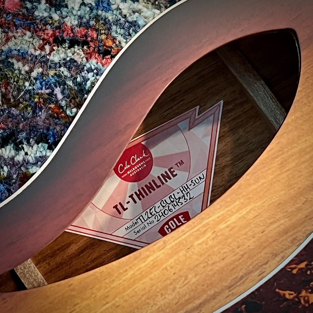 Cole Clark True Hybrid Thinline Acoustic-Electric Guitar, All AA Australian Blackwood, Cutaway, Balanced HH, Sunburst