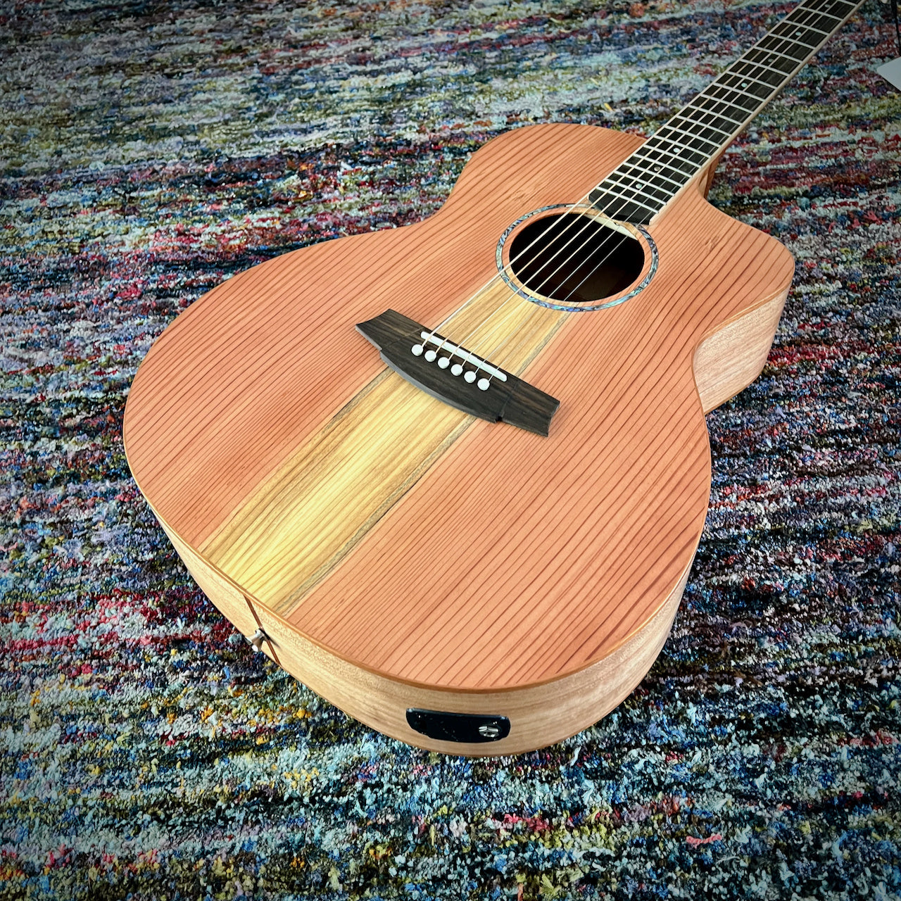 Cole Clark Studio Grand Auditorium Acoustic Guitar - All Australian Redwood Top with Queensland Maple Body (SAN1EC-RDM)
