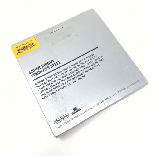 Dunlop DBSBS40120 Super Bright Stainless Steel Medium 40-120 Electric Bass Strings (5-String Set)
