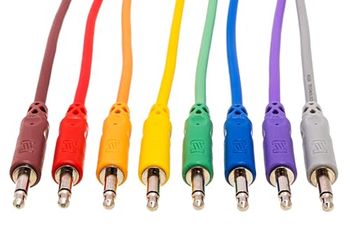 Hosa CMM-830 3.5 mm TS to 3.5 mm TS Unbalanced Patch Cables, 1 Foot