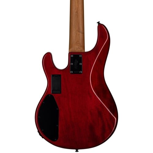 Sterling by Music Man StingRay 5 Ray35 HH 5-String Bass, Spalted Maple, Blood Orange Burst, Roasted Maple Neck (New for 2024)