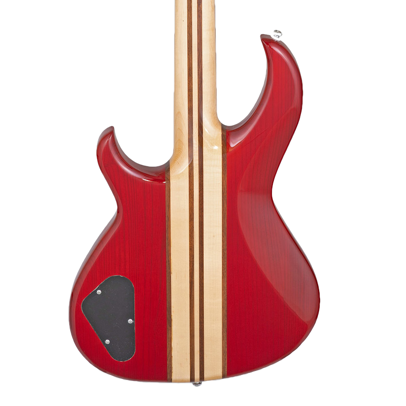 Aria Pro II SB-700 Electric Bass Guitar, Paduak Red Finish (Ash Body, Maple/Walnut Neck) (2024 Reissue)
