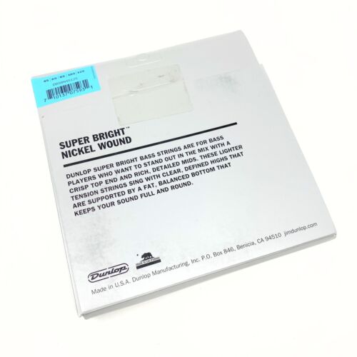 Dunlop DBSBN45125 Nickel Wound Super Bright Bass Strings, Medium 5-String Set (45-125)