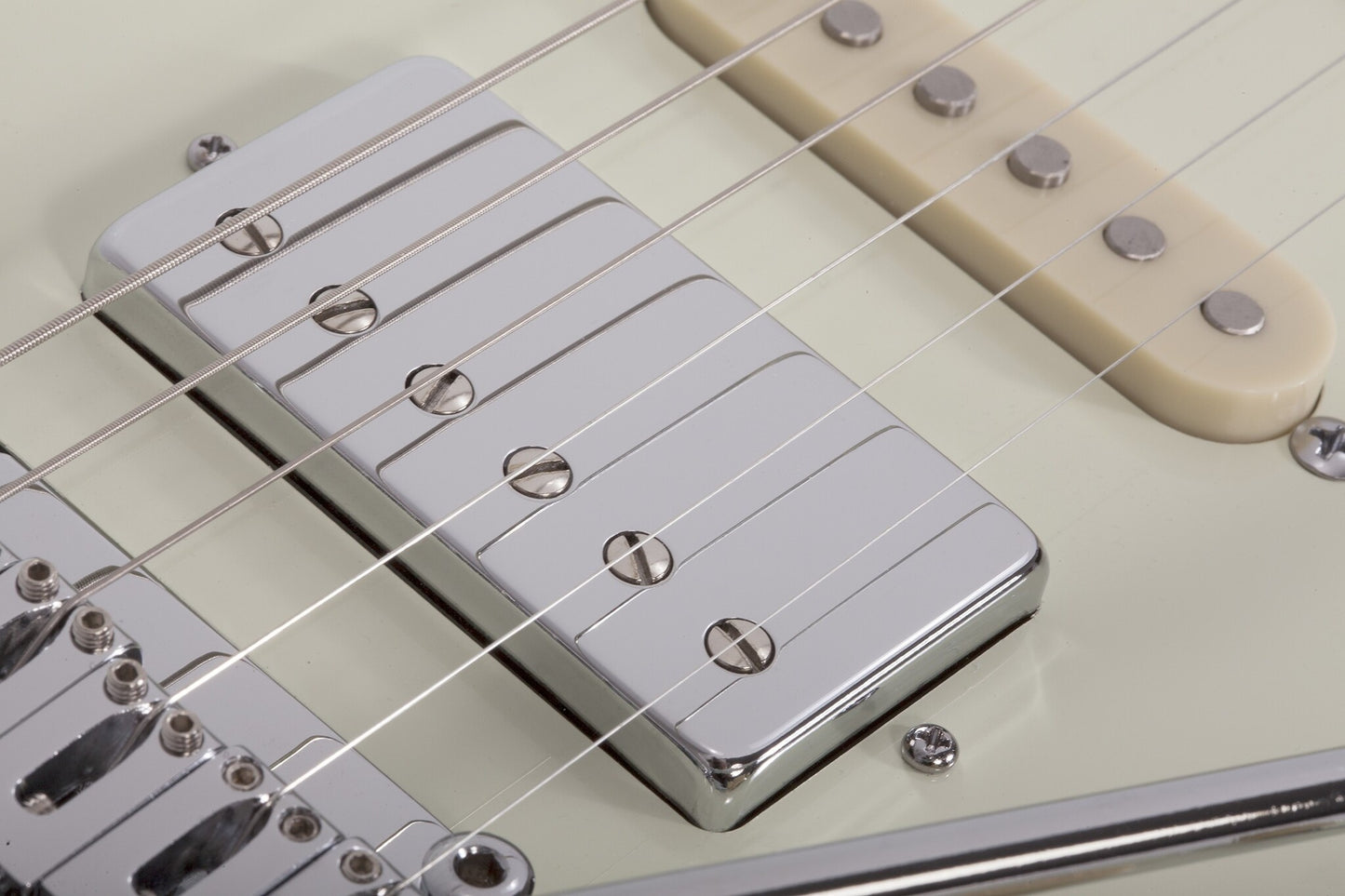 Schecter Nick Johnston Traditional S/S/S Electric Guitar, Atomic Snow (White), Diamond Series