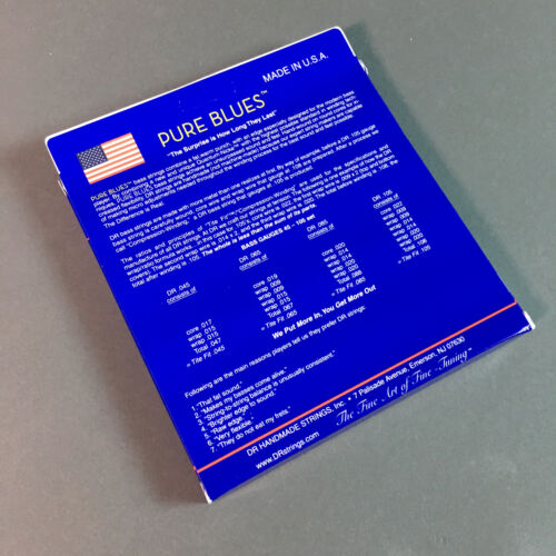 DR Strings PB-45 Pure Blues 45-105 Bass Guitar Strings, Quantum-Nickel / Round Core
