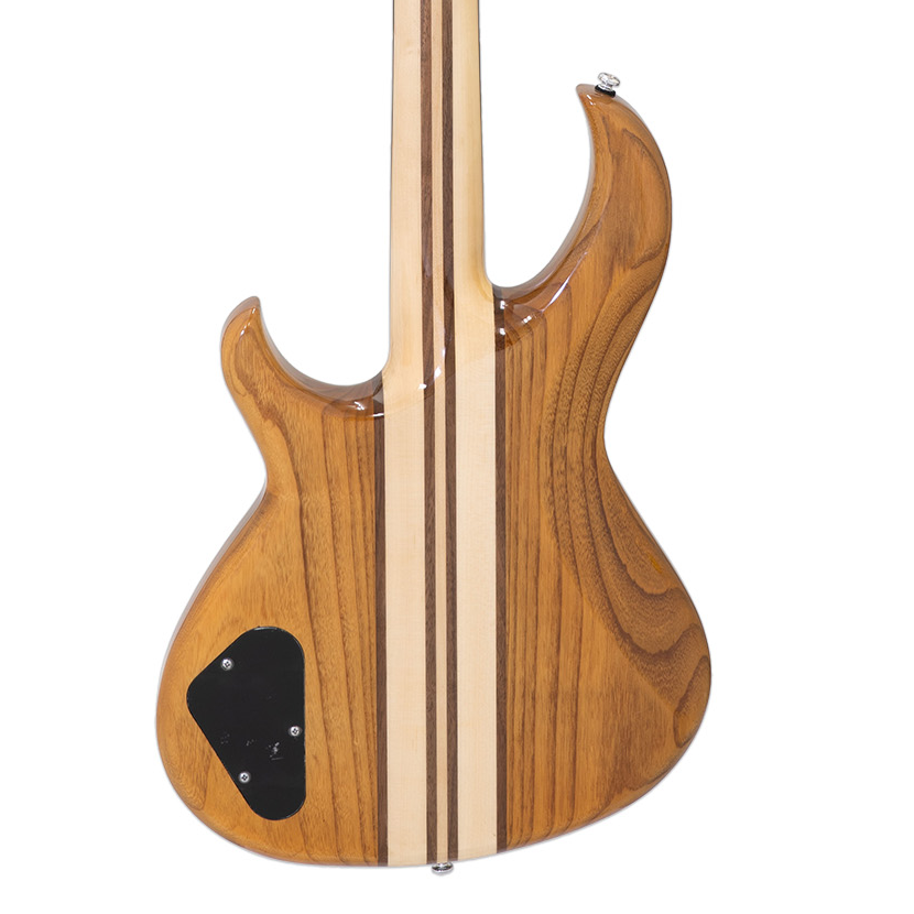 Aria Pro II SB-700 Electric Bass Guitar, Oak Finish (Ash Body, Maple/Walnut Neck) (2024 Reissue)