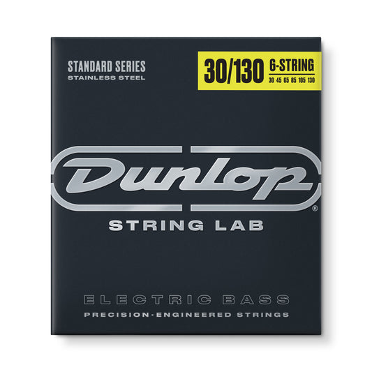 Dunlop DBS30130 Stainless Steel Bass Strings, Medium 6-String Set (30-130)