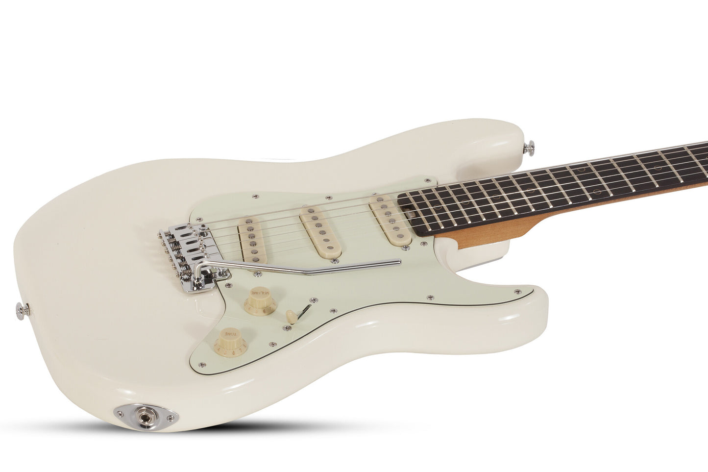 Schecter Nick Johnston Traditional S/S/S Electric Guitar, Atomic Snow (White), Diamond Series