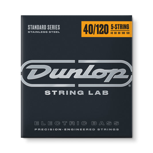 Dunlop DBS40120 Stainless Steel Bass Strings, Light 5-String Set (40-120)