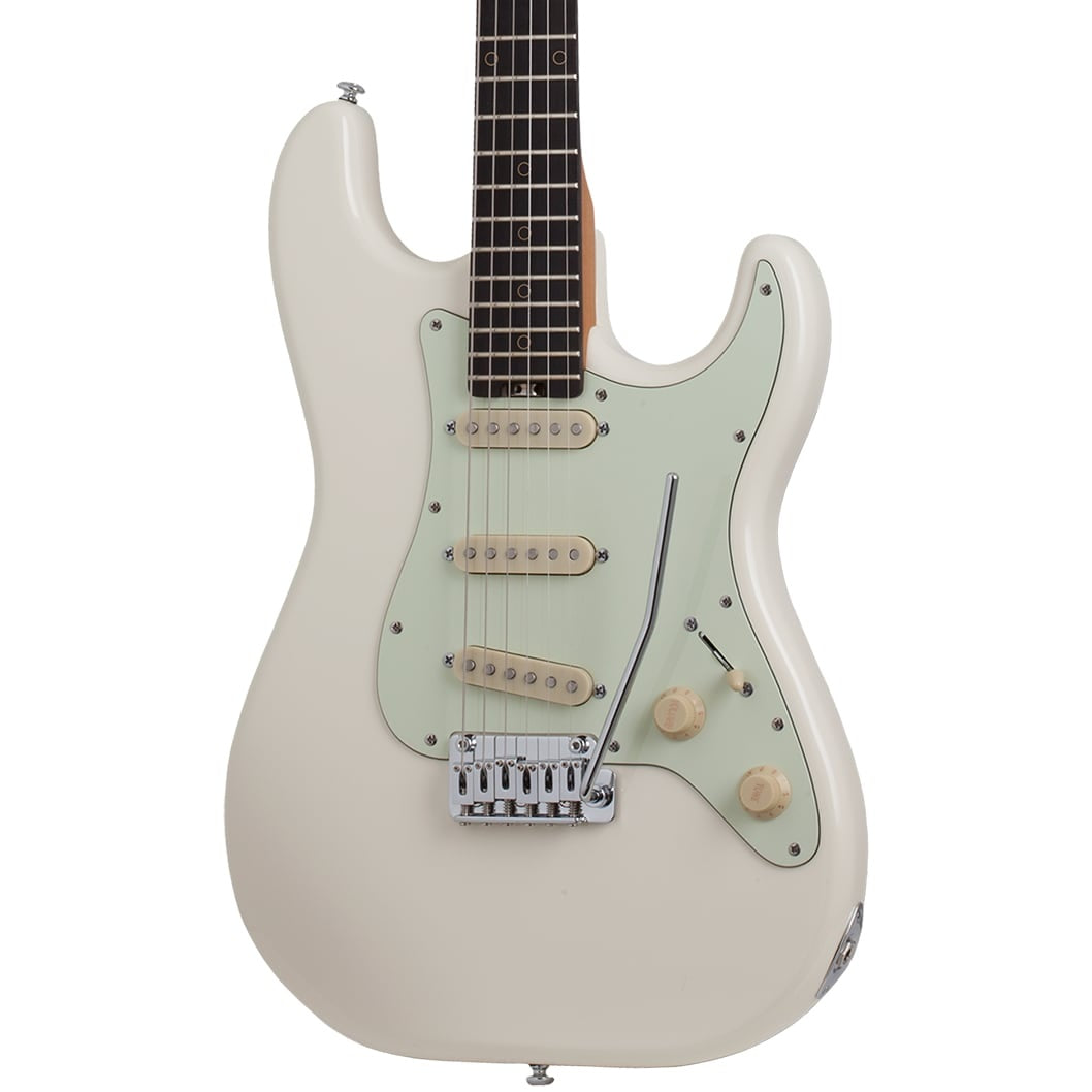 Schecter Nick Johnston Traditional S/S/S Electric Guitar, Atomic Snow (White), Diamond Series