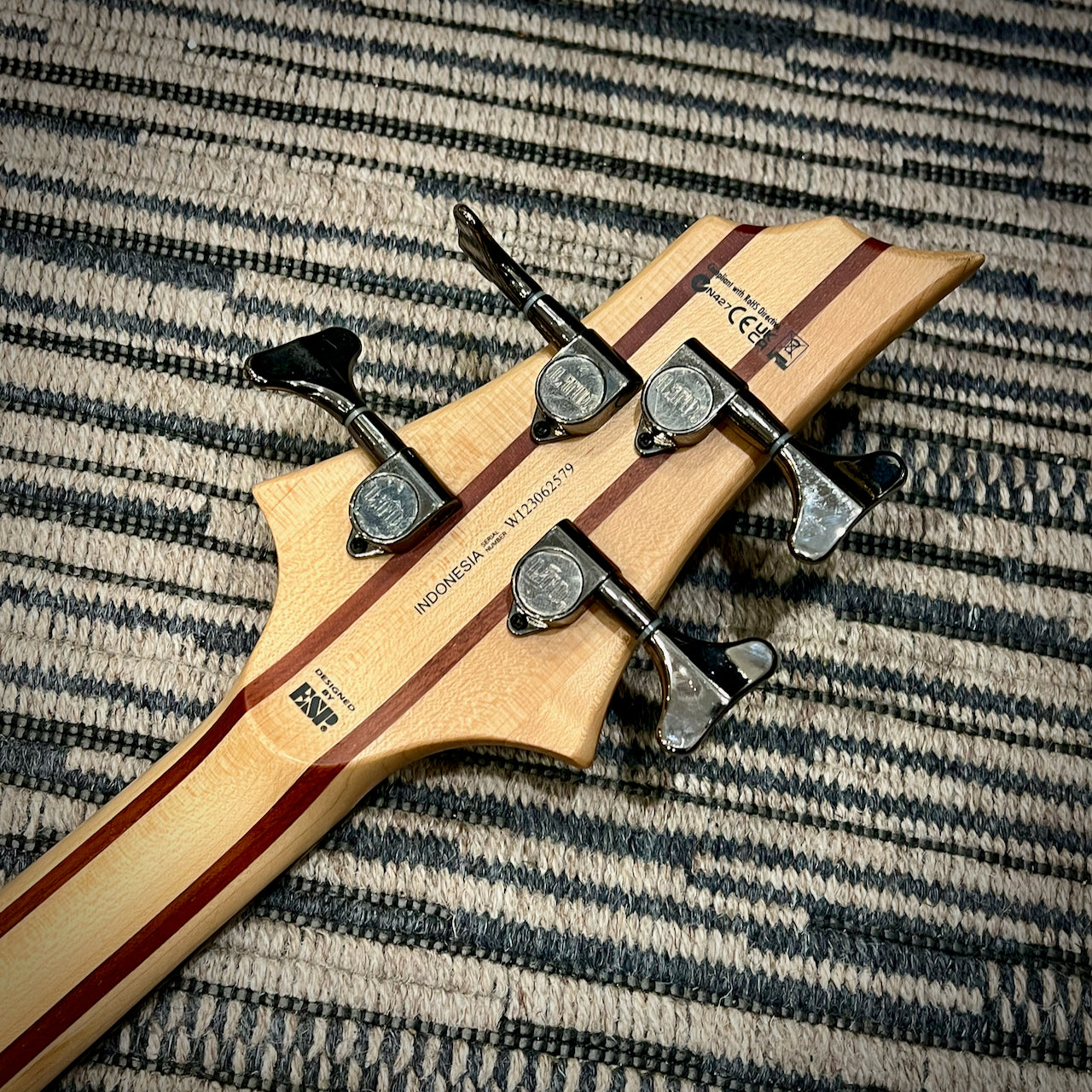 LTD (ESP) B-204 4-String Bass Lefty, Spalted Maple, Natural Satin